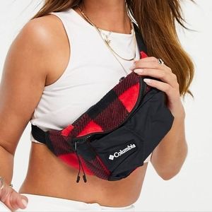 Columbia Red Plaid Flannel Popo Fanny Pack